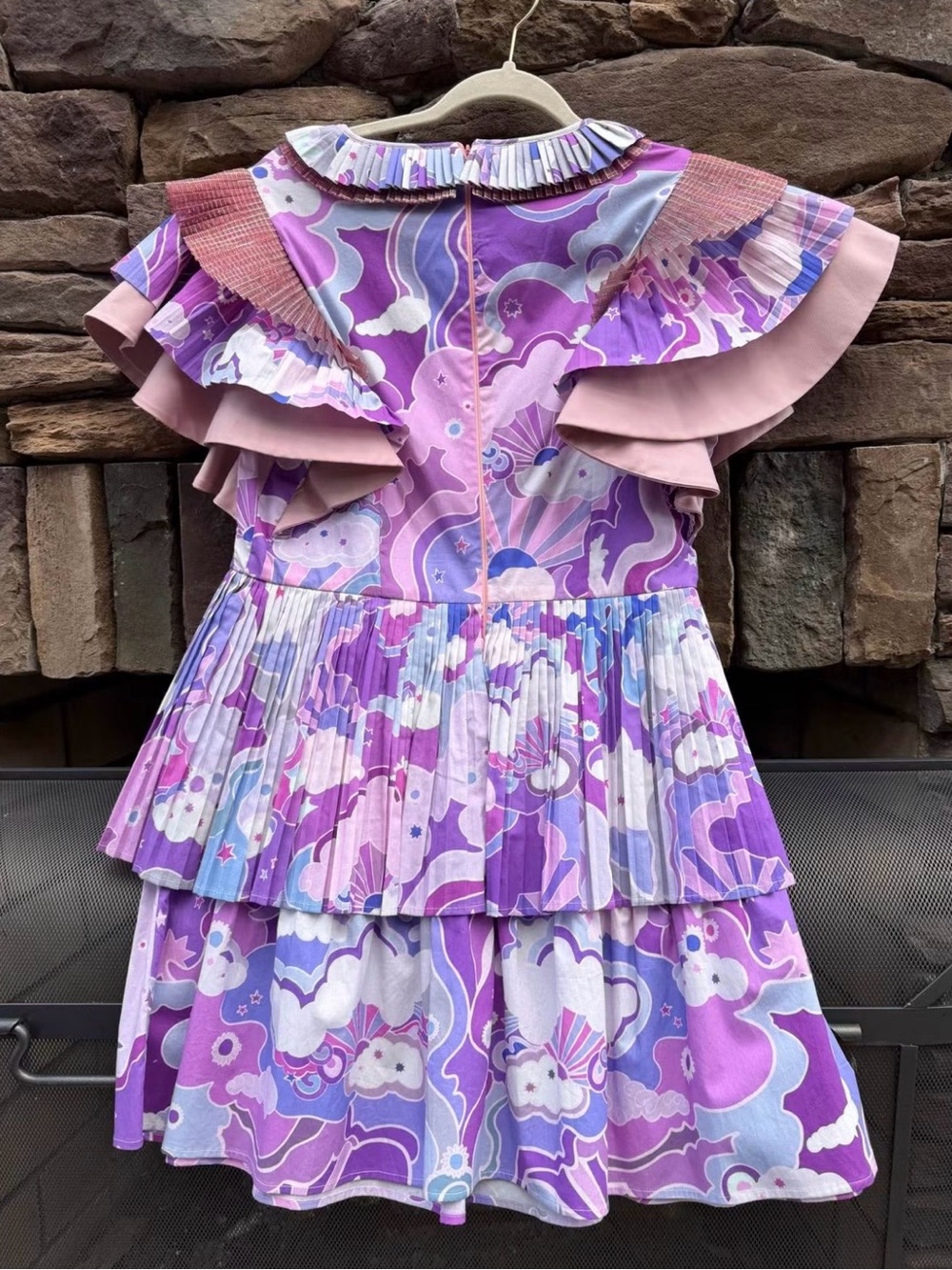 CeliaB Lavender and Lilac Ruffle Tiered Cloud Dress